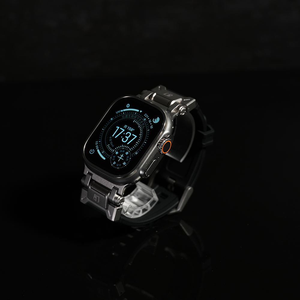 Apple Watch Band FORTRESS-004 - Black Silver【Bandee Joy】