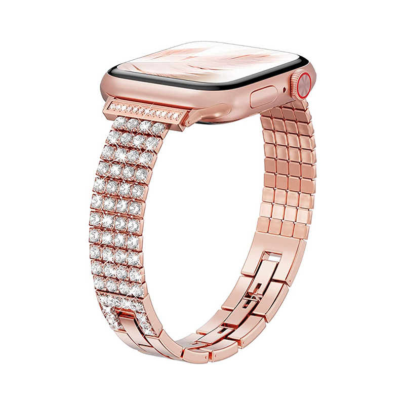 【アクセ感覚】スリムビジューメタルバンド【アップルウォッチ】