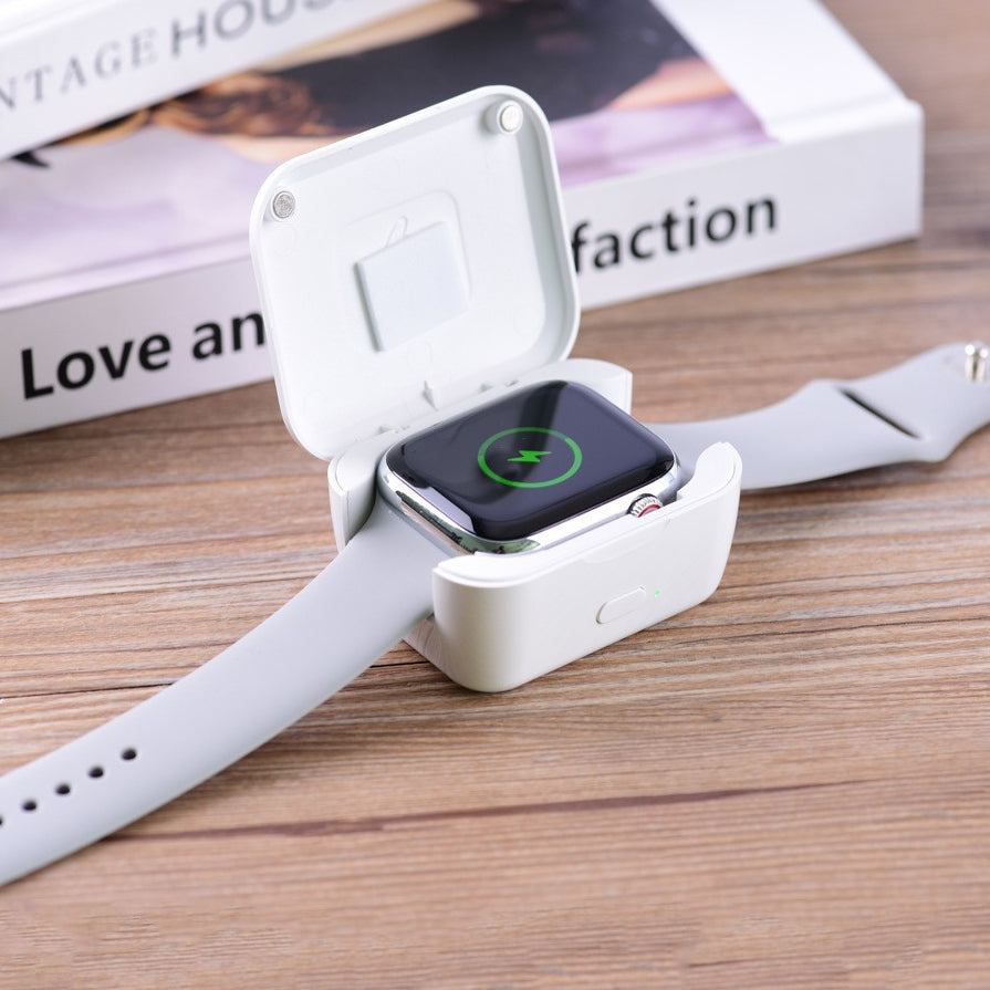 【持ち運び充電】ポータブルワイヤレス充電ケース【アップルウォッチ】