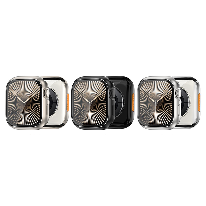 【ガラス付き両面保護】プレミアムメタルバンパーケース【アップルウォッチ】