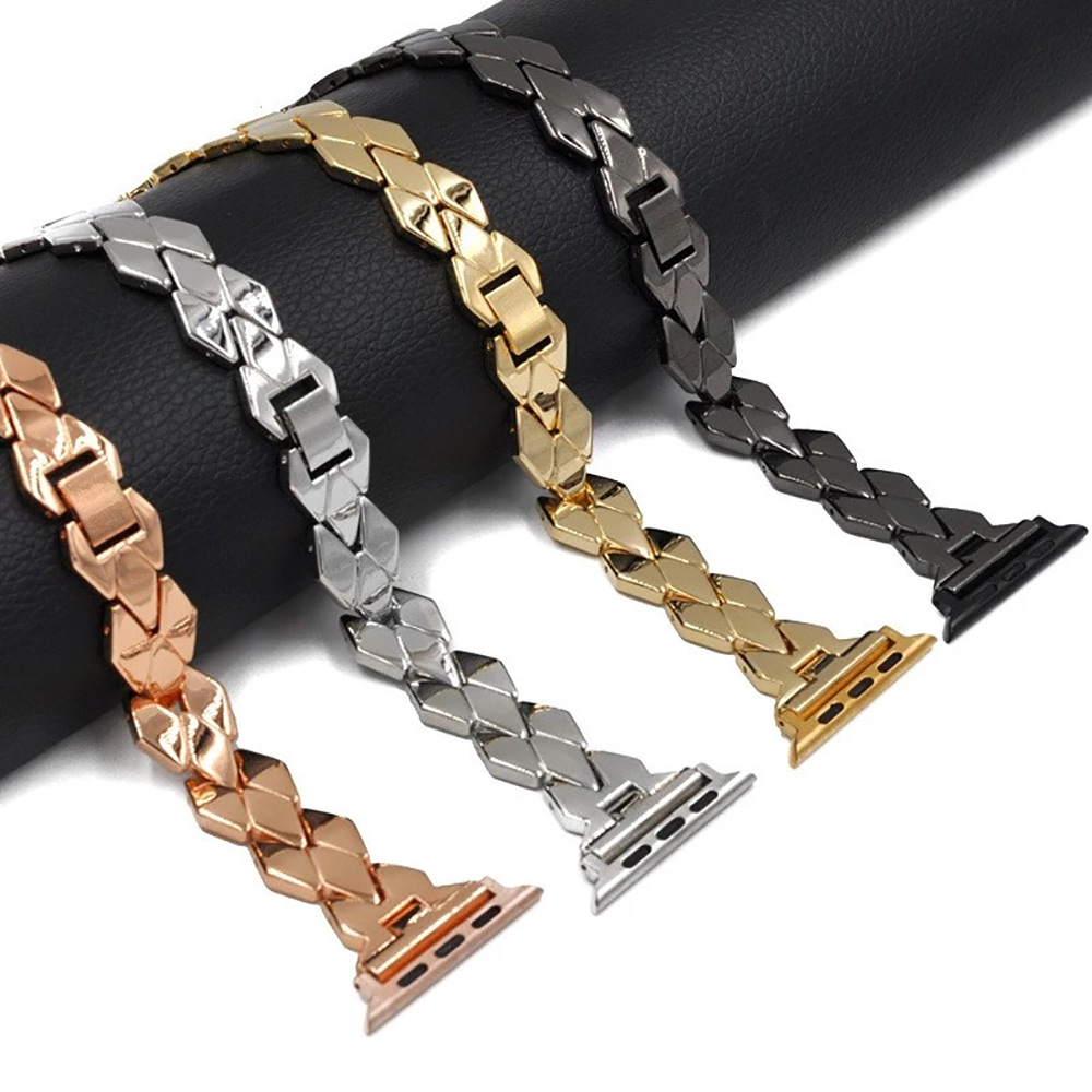 【モダン造形】ロンバスリンクメタルバンド【アップルウォッチ】