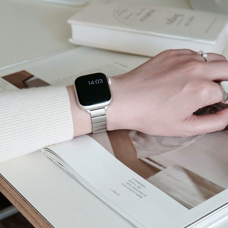 【美フォルム】スリムリンクステンレスバンド【アップルウォッチ】