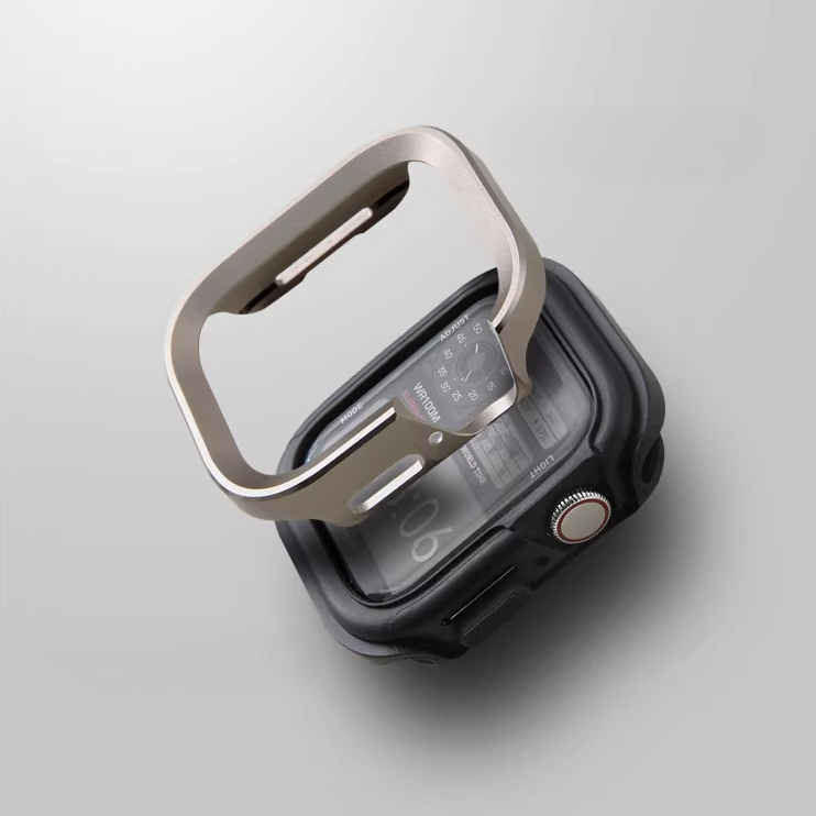 【ガラス無し両面保護】アルミチタンプロテクトケース【アップルウォッチ】
