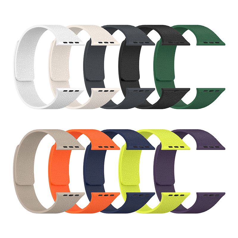 【磁石で簡単装着】ストーングレインシリコンバンド【アップルウォッチ】