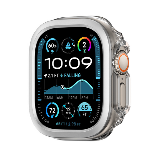 【透明感×保護力】ハイブリッドバンパーケース【アップルウォッチ】