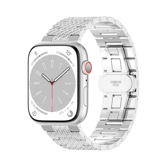 【彫刻の輝き】カットラインステンレスバンド【アップルウォッチ】