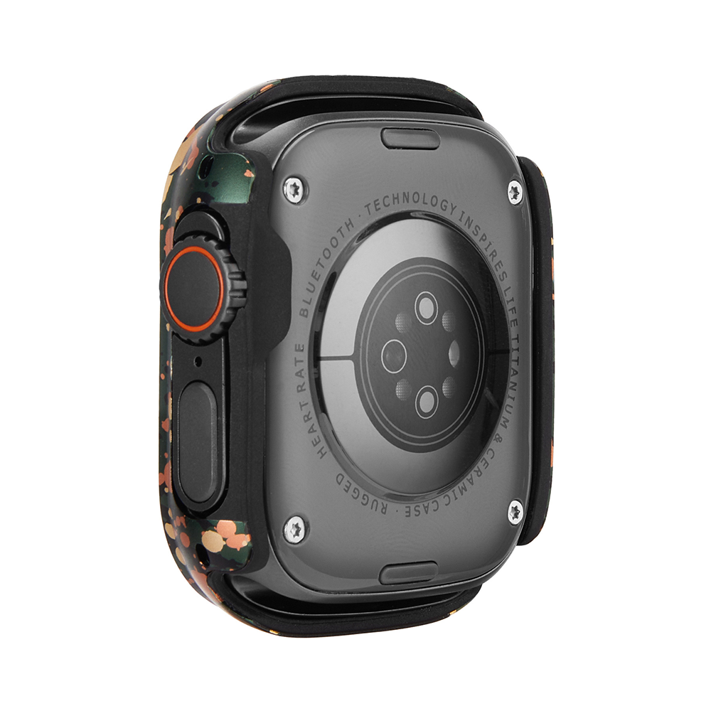 【迷彩×鮮烈カラー】カモフラアルミTPUケース【アップルウォッチ】