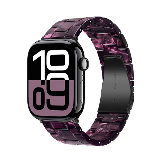【艶めく深紫】パープルレジンリンクバンド【アップルウォッチ】