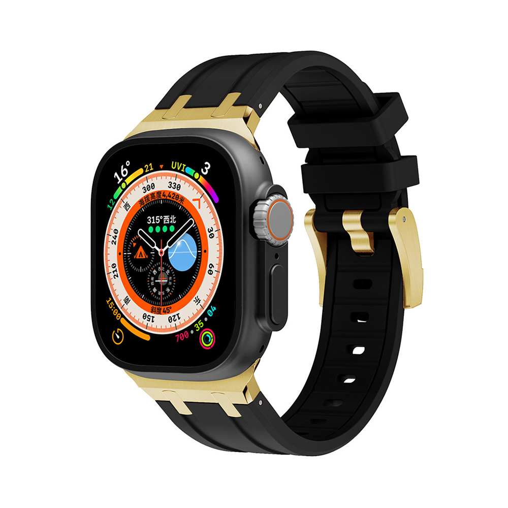 【全7色】メタルコネクトシリコンバンド【アップルウォッチ】