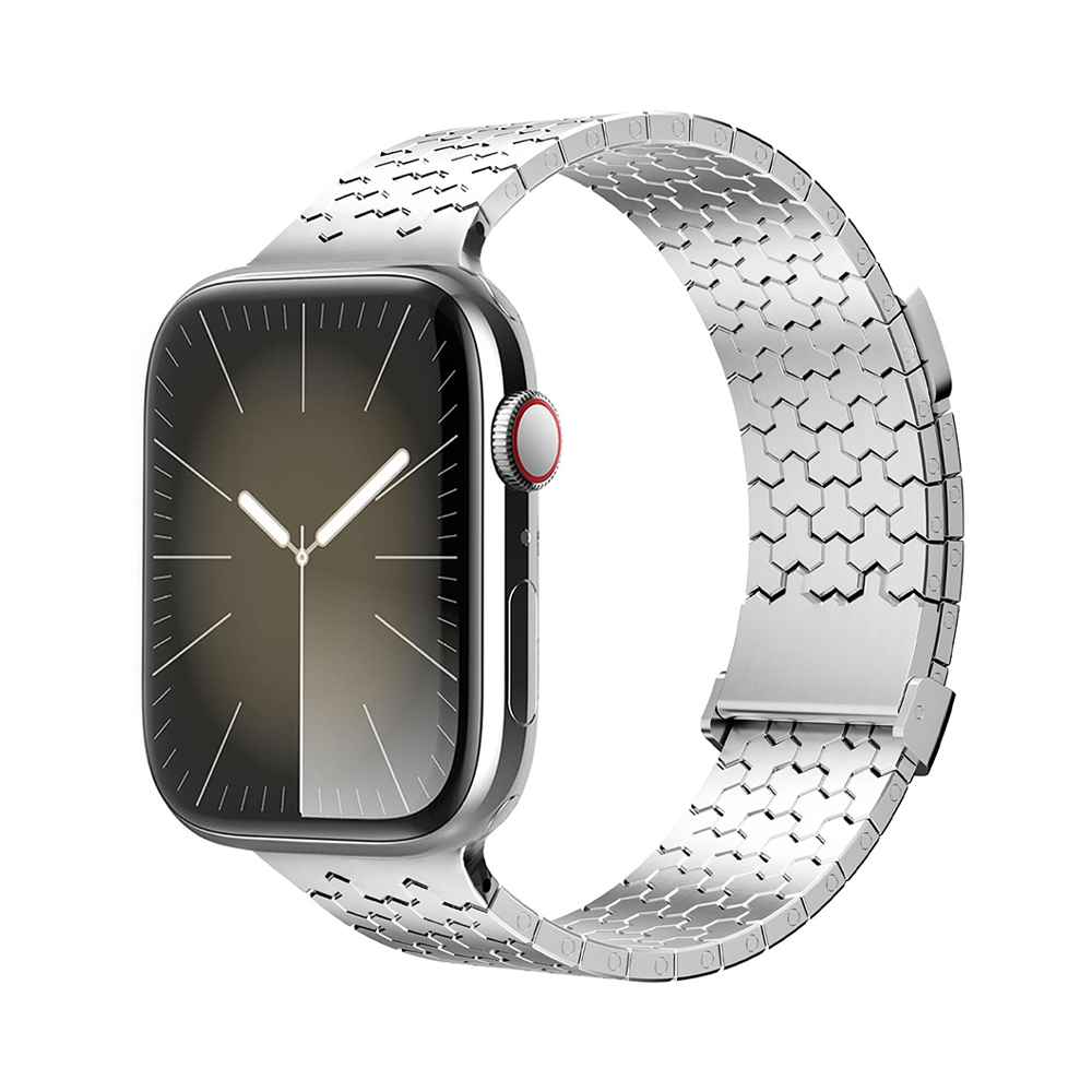 近未来スタイル】ハニカムメタルマグネットバンド【アップルウォッチ