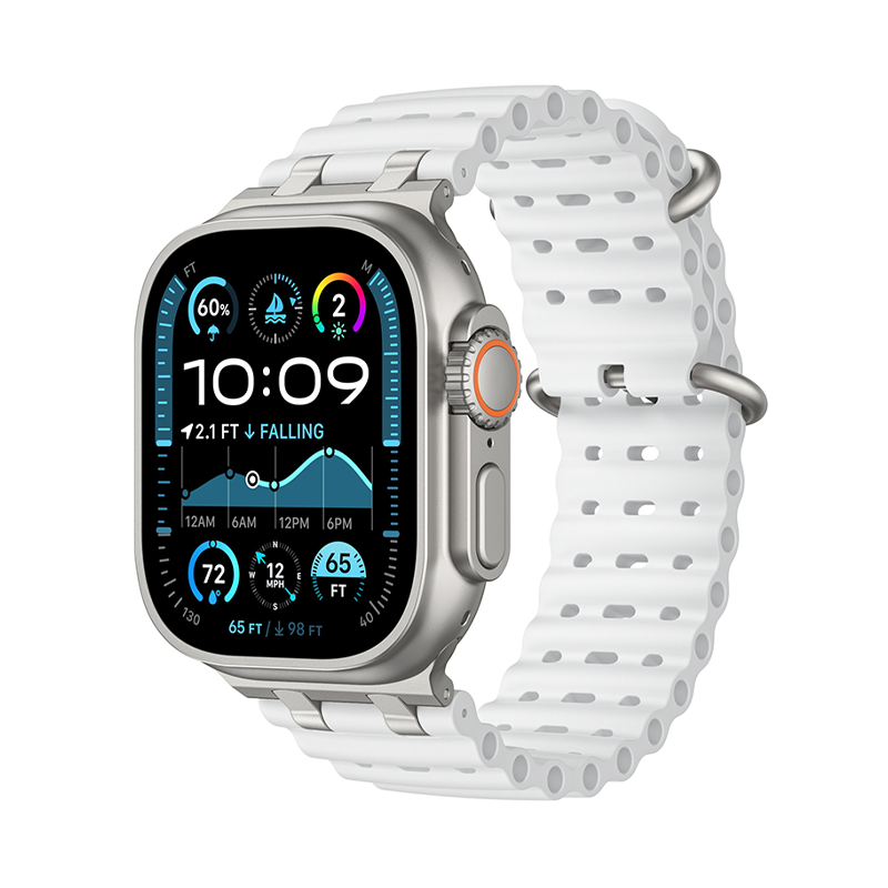 【通気性抜群】エアホールメタルシリコンバンド【アップルウォッチ】