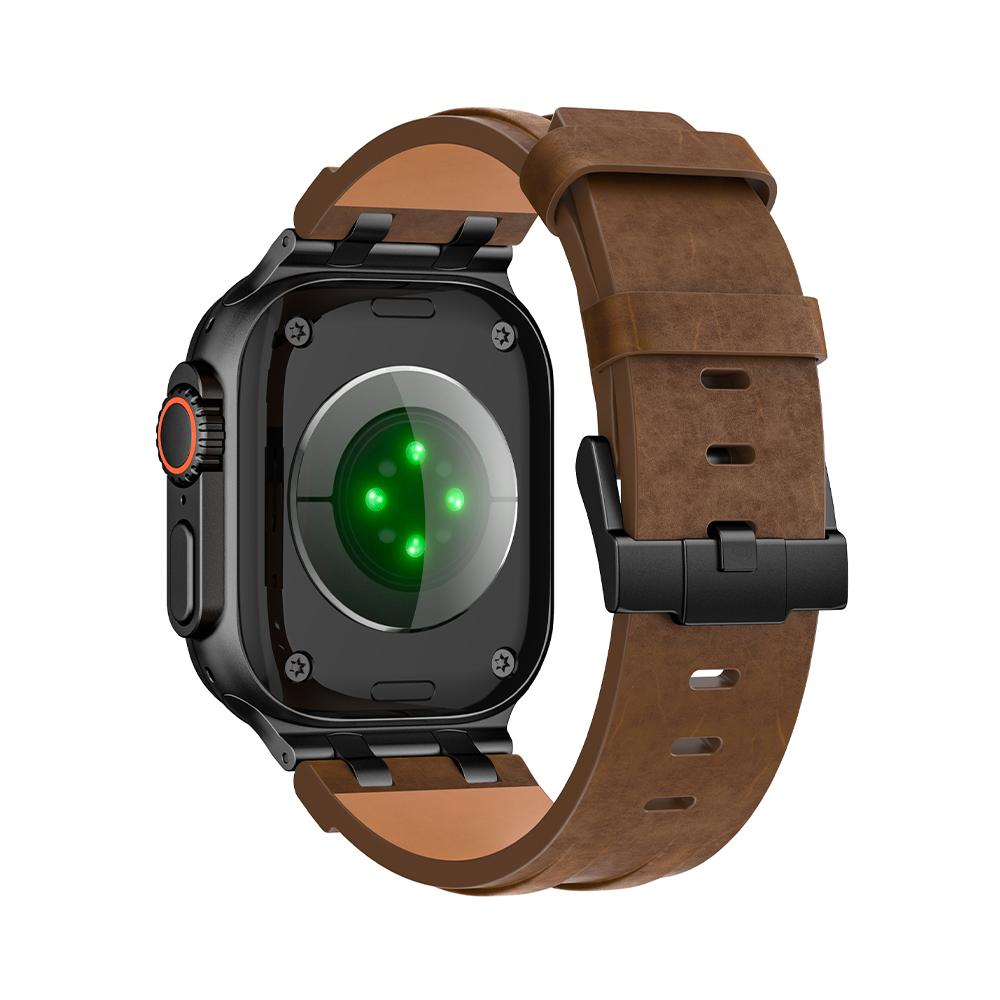 【男前レザー】デュアルラインレザーバンド【アップルウォッチ】