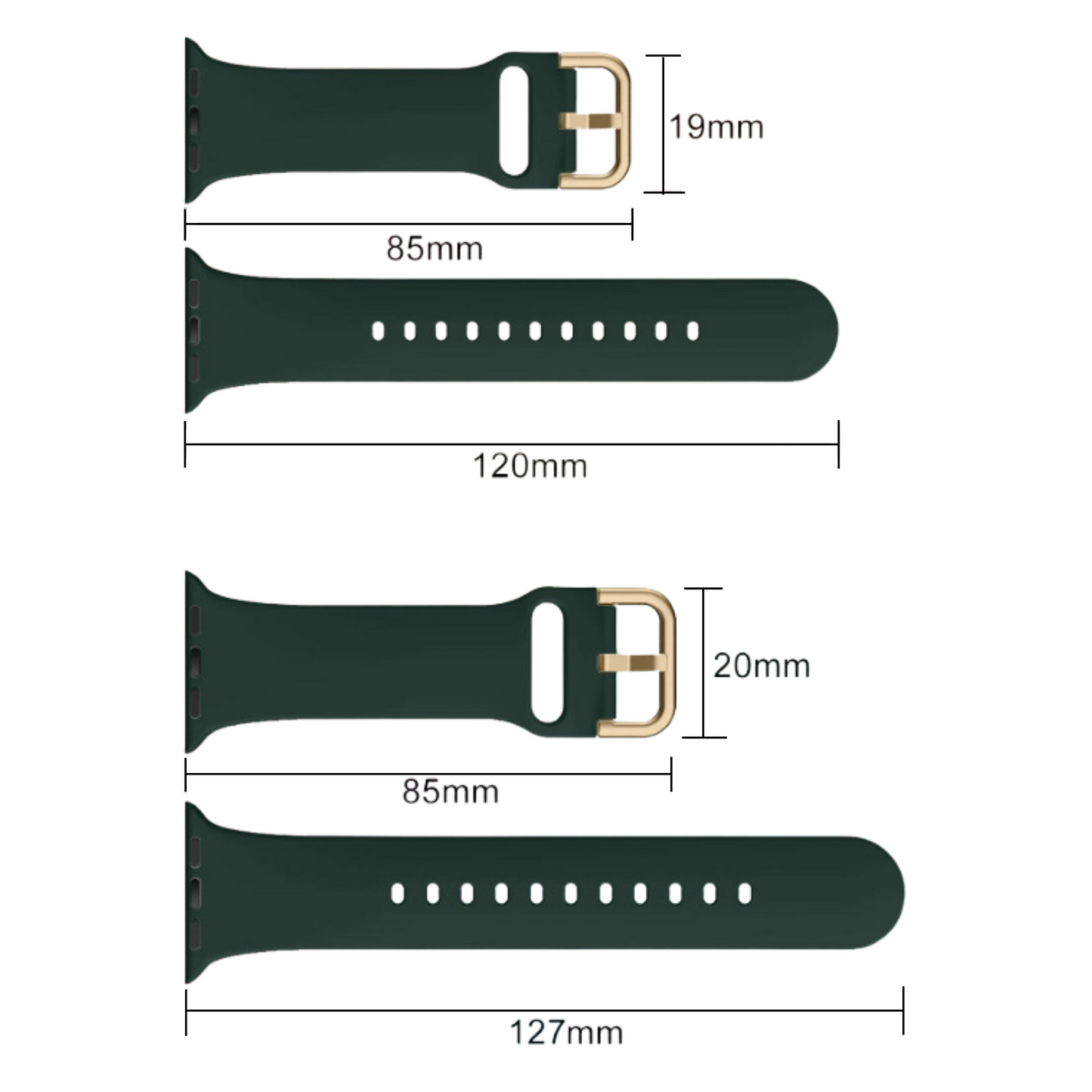 【全30色】カラーバックルシリコンバンド【アップルウォッチ】