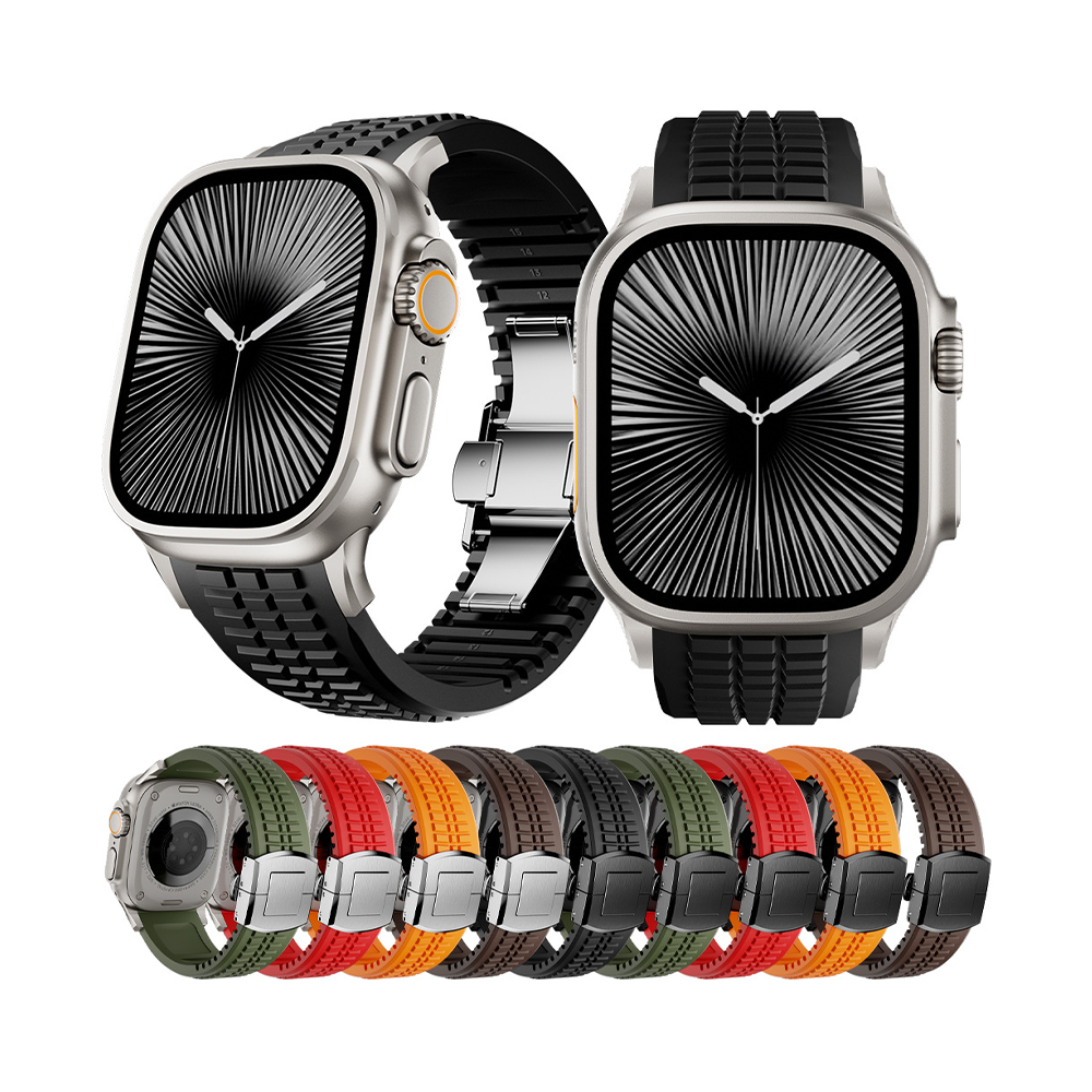 【2025年最新デザイン】クアドラリッチラバーバンド【アップルウォッチ】