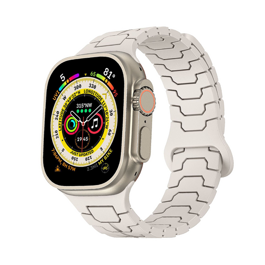 【磁石で簡単装着】マグネットグルーヴラバーバンド【アップルウォッチ】