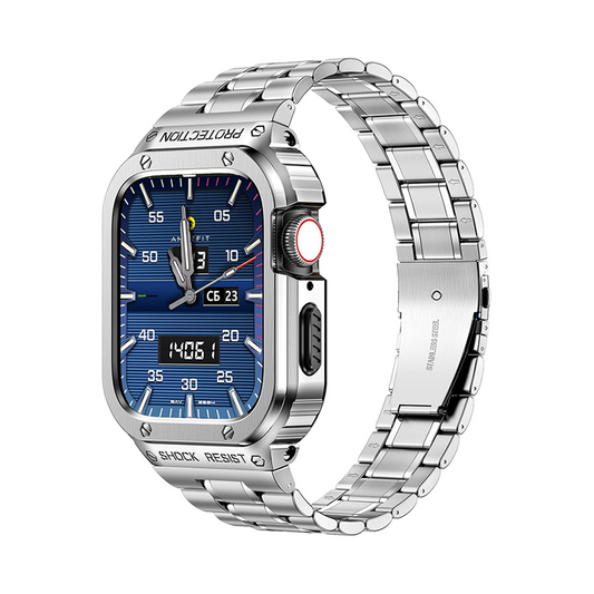 【全5色】タフステンレスケース一体型バンド【アップルウォッチ】