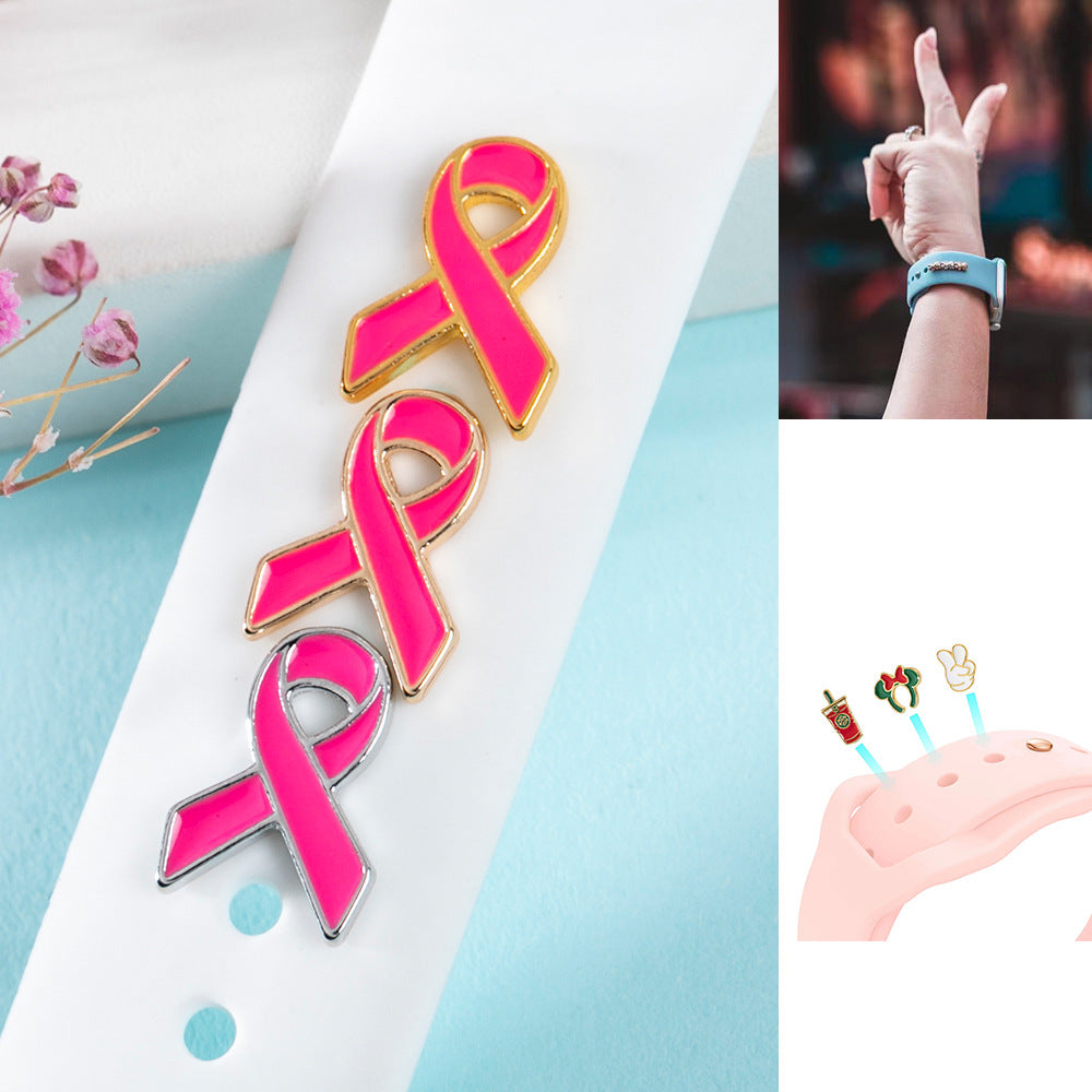 【カスタマイズ】ピンクリボンアクセサリー【アップルウォッチ】