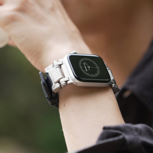 Apple Watch Band FORTRESS-004 - Black Silver【Bandee Joy】