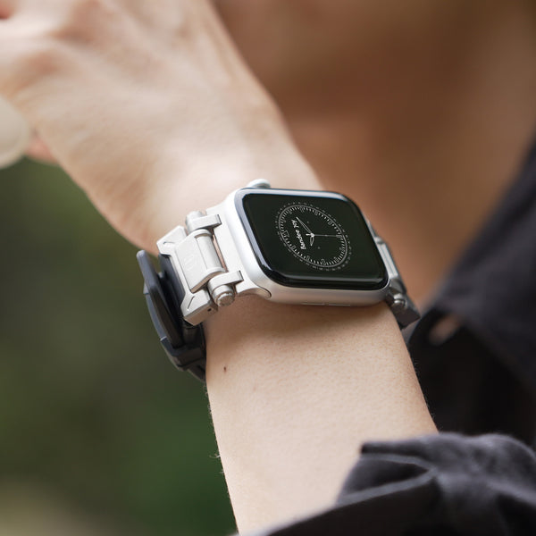 Apple Watch Band FORTRESS-004 - Black Silver【Bandee Joy】