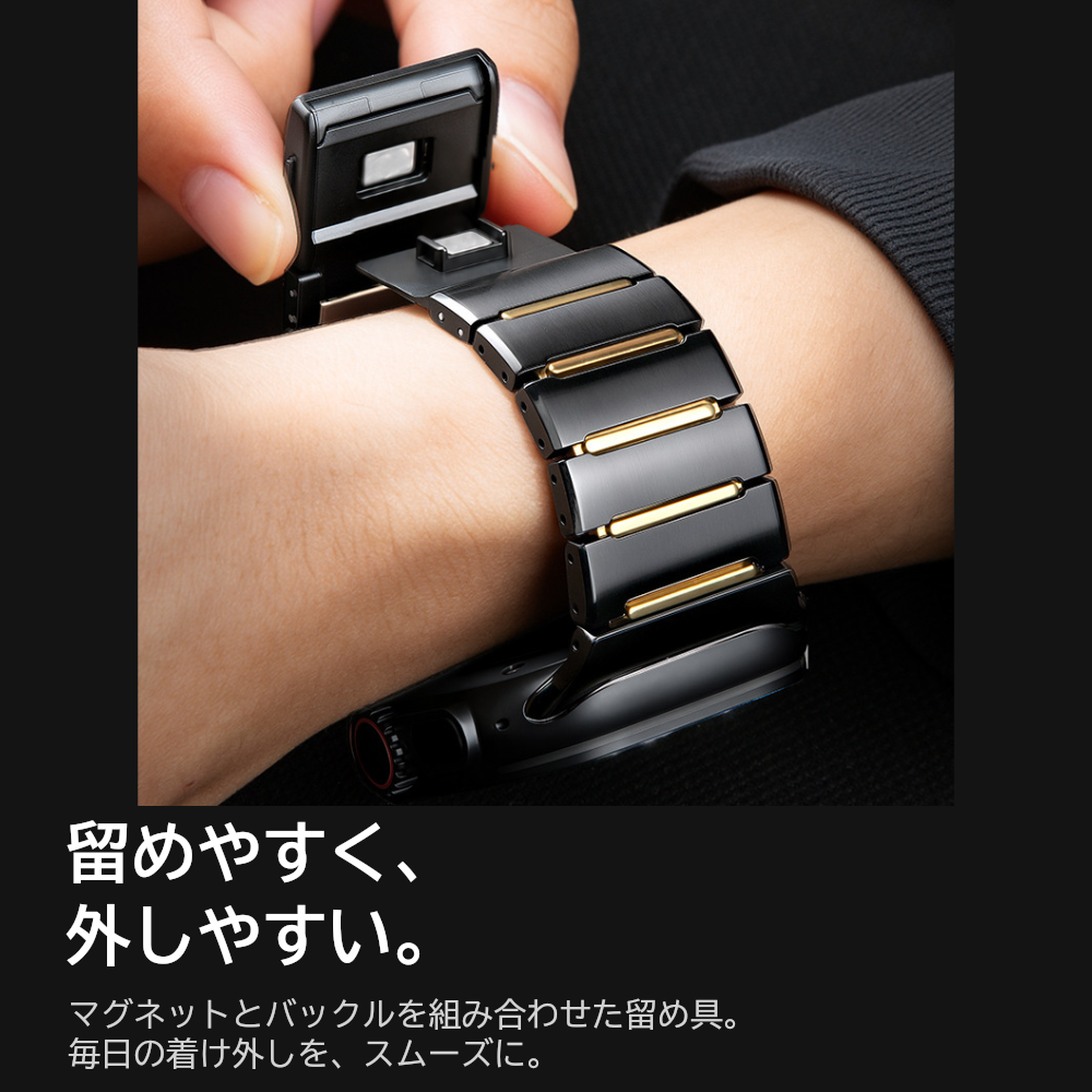 【大人の存在感】ソリッドリンクチタンバンド【アップルウォッチ】