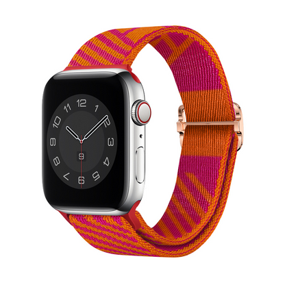 [10 colors available] Striped braided nylon band [Apple Watch]