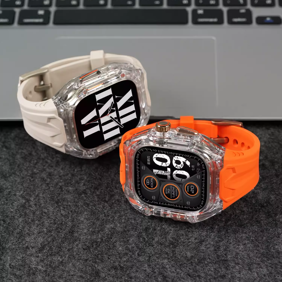 [6 colors available with integrated case] Crystal Explorer TPU band [Apple Watch]