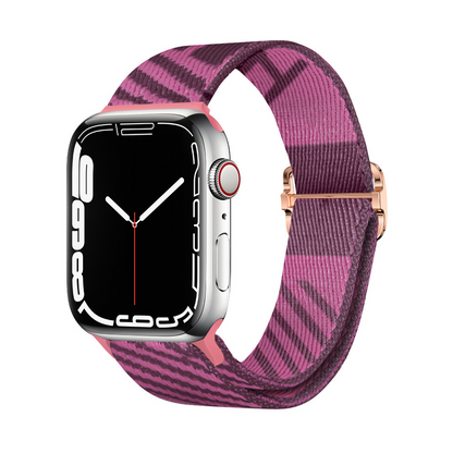 [10 colors available] Striped braided nylon band [Apple Watch]