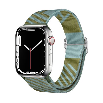 [10 colors available] Striped braided nylon band [Apple Watch]