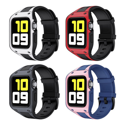 [4 colors available] Bicolor TPU silicone case with integrated band [Apple Watch]