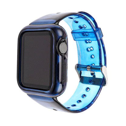 [Case integrated, available in 4 colors] Edge wrap clear band [Apple Watch]