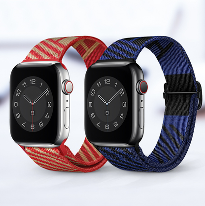 [10 colors available] Striped braided nylon band [Apple Watch]