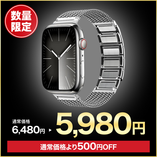 [3 colors available] Magnetic mesh stainless steel band [Apple Watch]