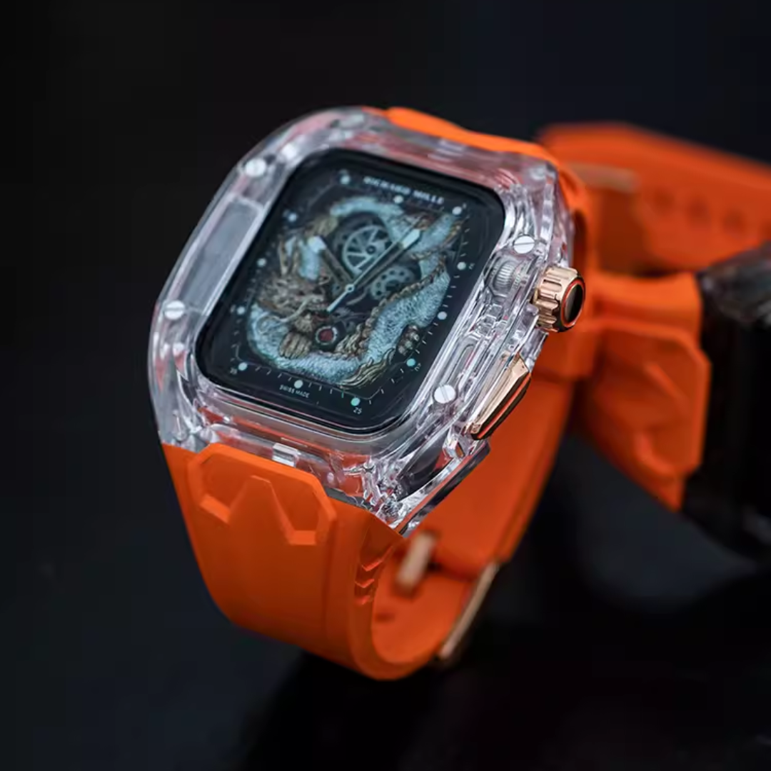 [6 colors available with integrated case] Crystal Explorer TPU band [Apple Watch]