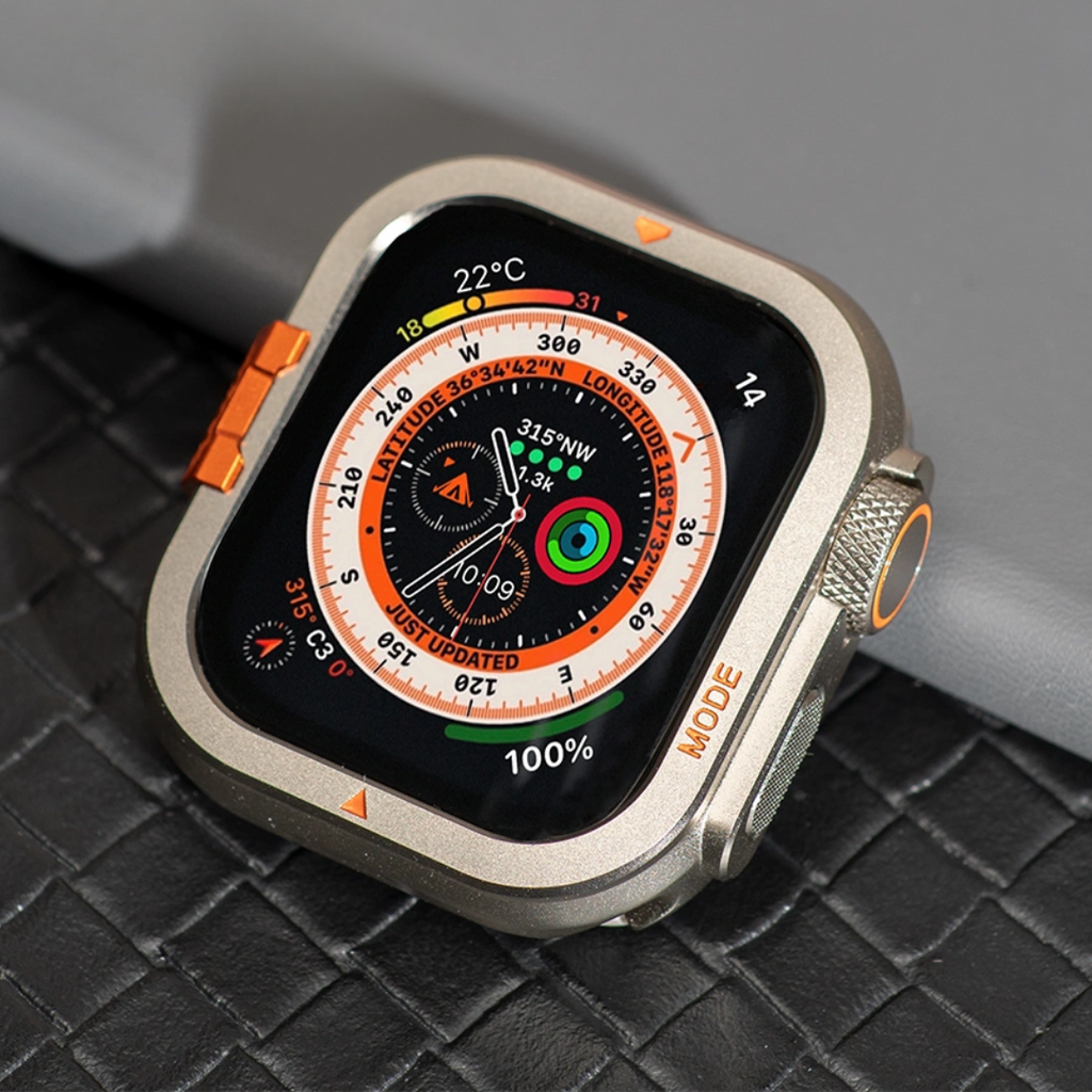 [Glass-free double-sided protection] Mountain Gear Titanium Frame [Apple Watch]