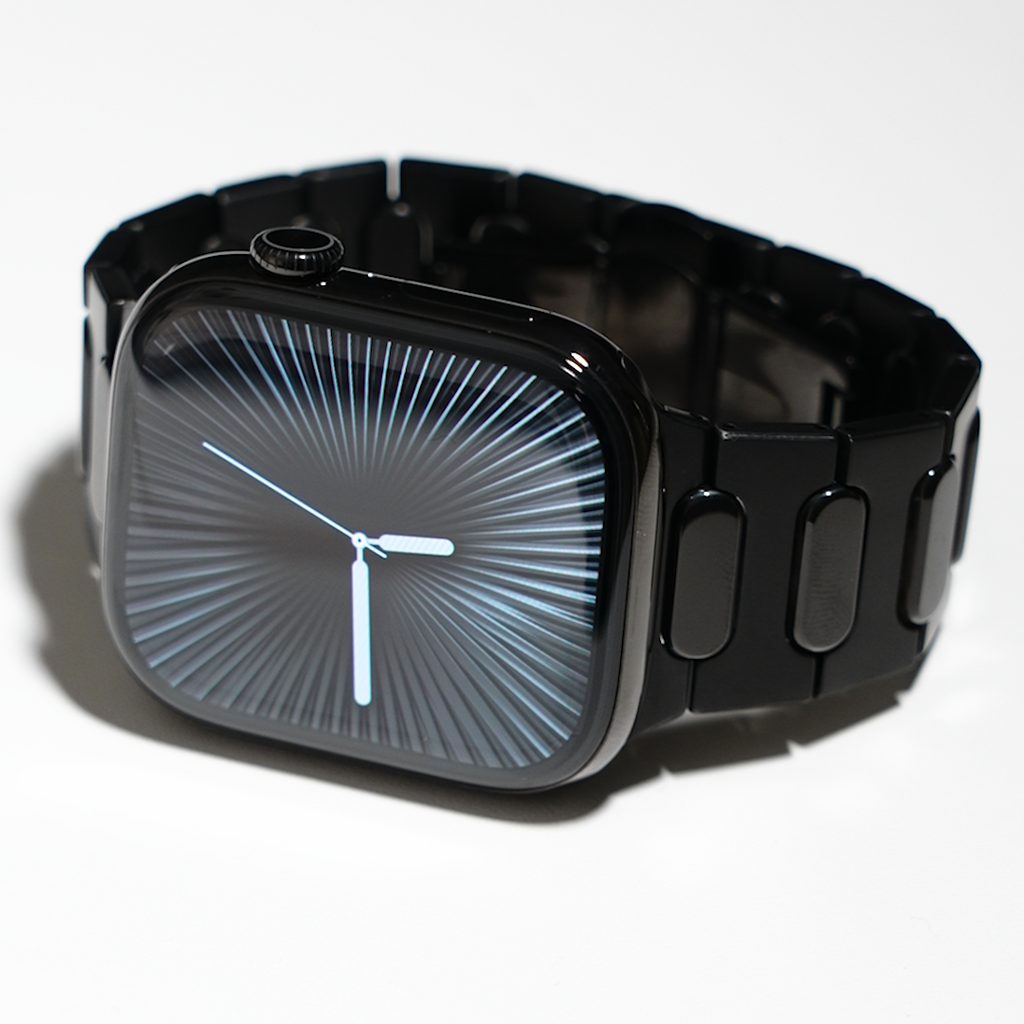 [Black Shine] Black Link Titanium Band [Apple Watch]