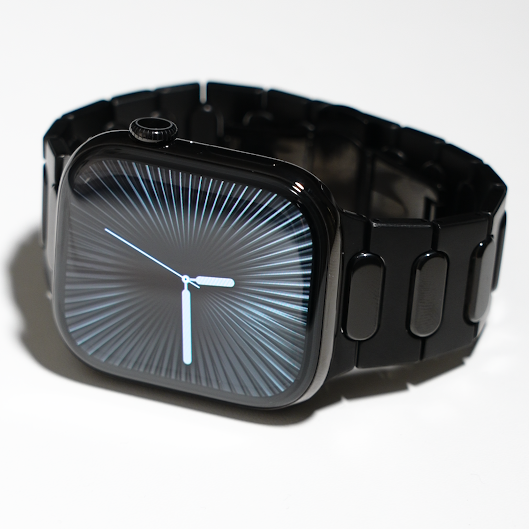 [Black Shine] Black Link Titanium Band [Apple Watch]