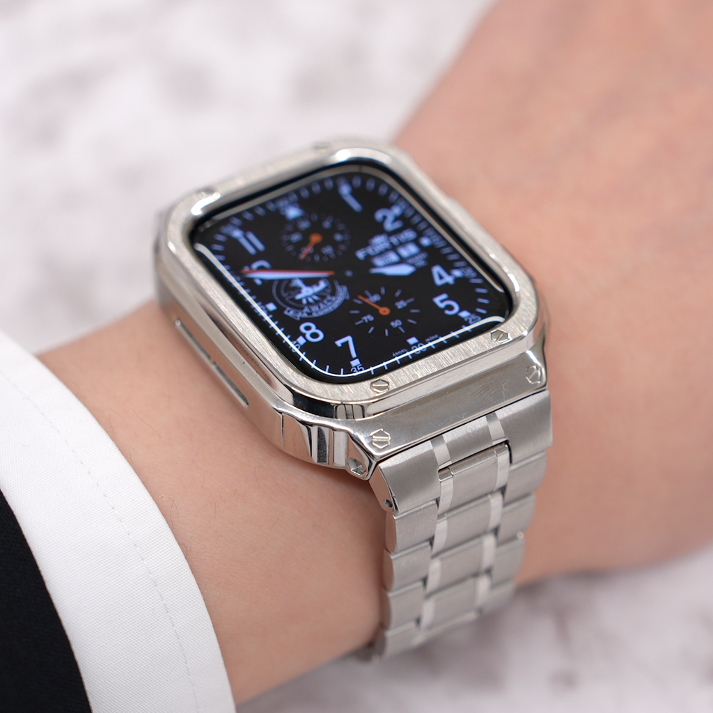 [5 colors available] Tough stainless steel case with integrated band [Apple Watch]