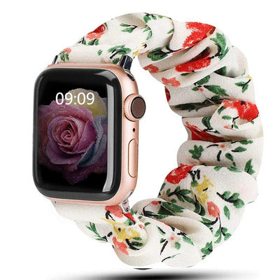 [19 colors available] Feminine scrunchie band [Apple Watch] 