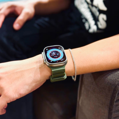 【アウトドアスタイル】ミリタリータフシリコンバンド【アップルウォッチ】