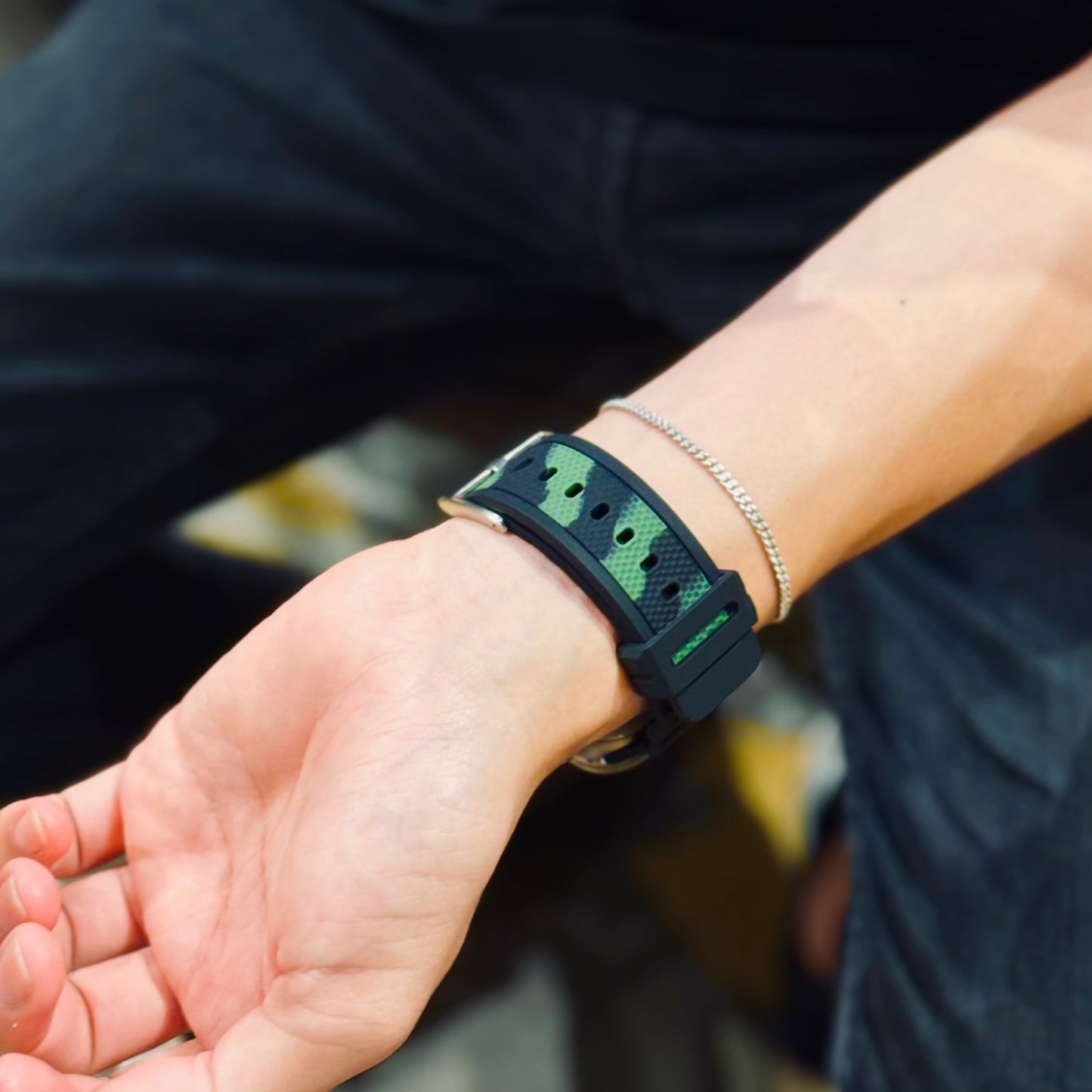 【アウトドアスタイル】ミリタリータフシリコンバンド【アップルウォッチ】