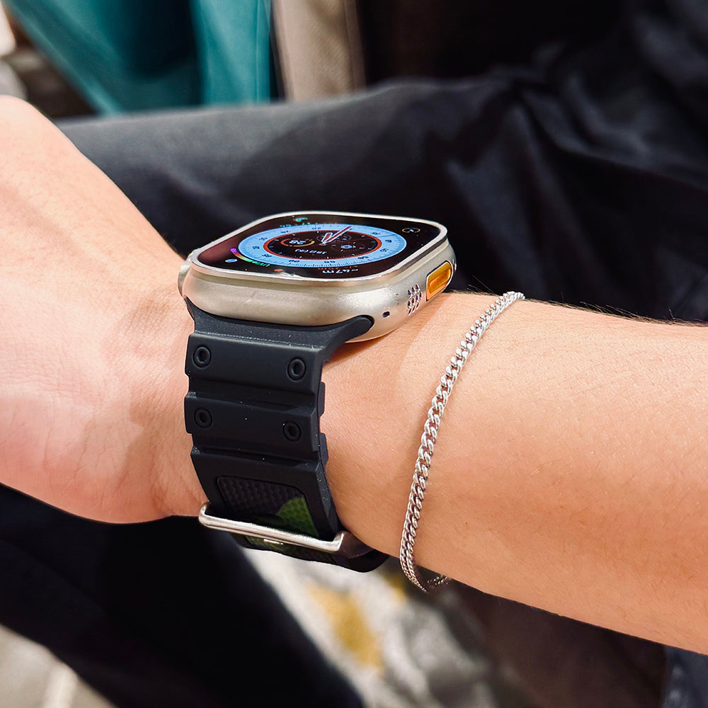 【アウトドアスタイル】ミリタリータフシリコンバンド【アップルウォッチ】