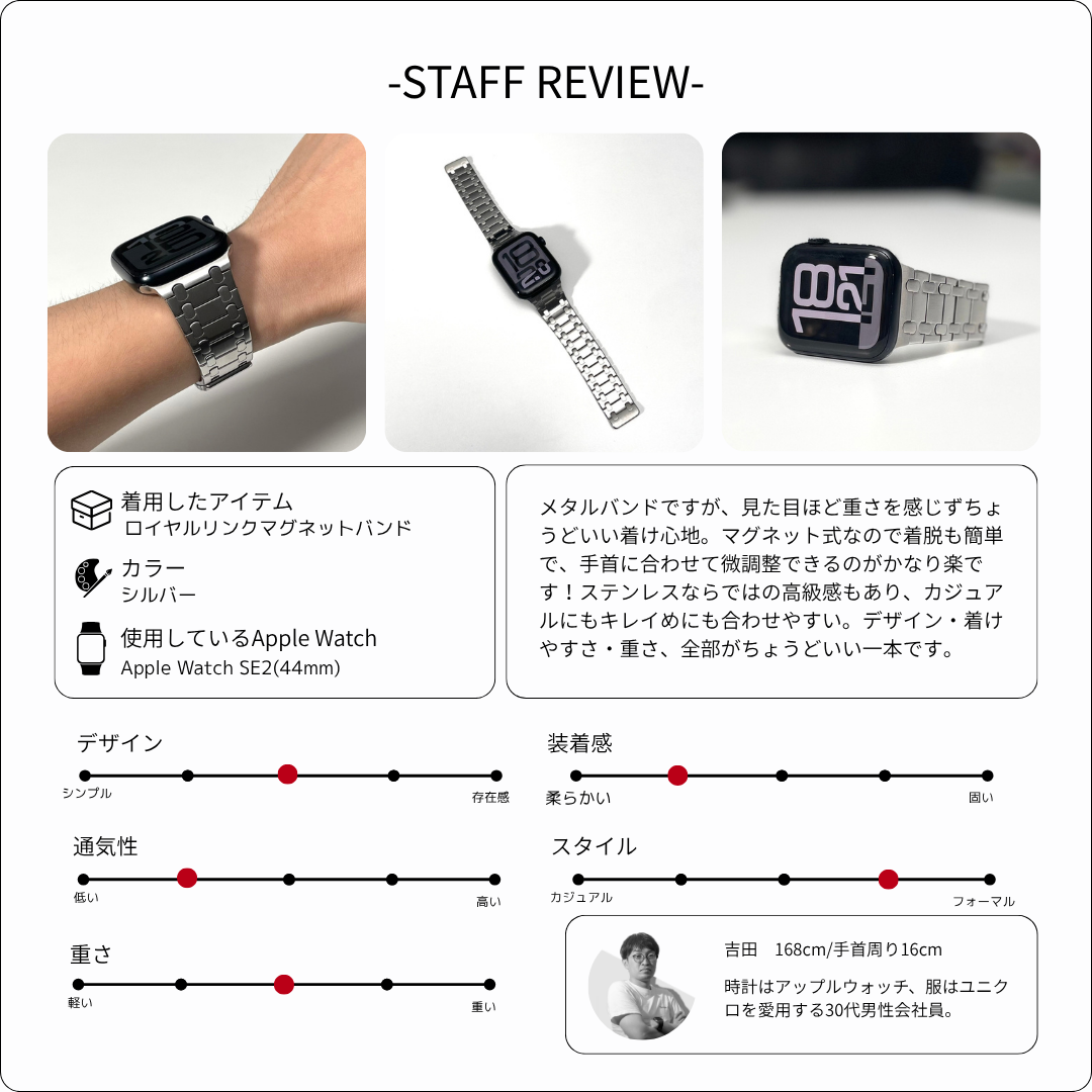 【最新デザイン】ロイヤルリンクマグネットバンド【アップルウォッチ】