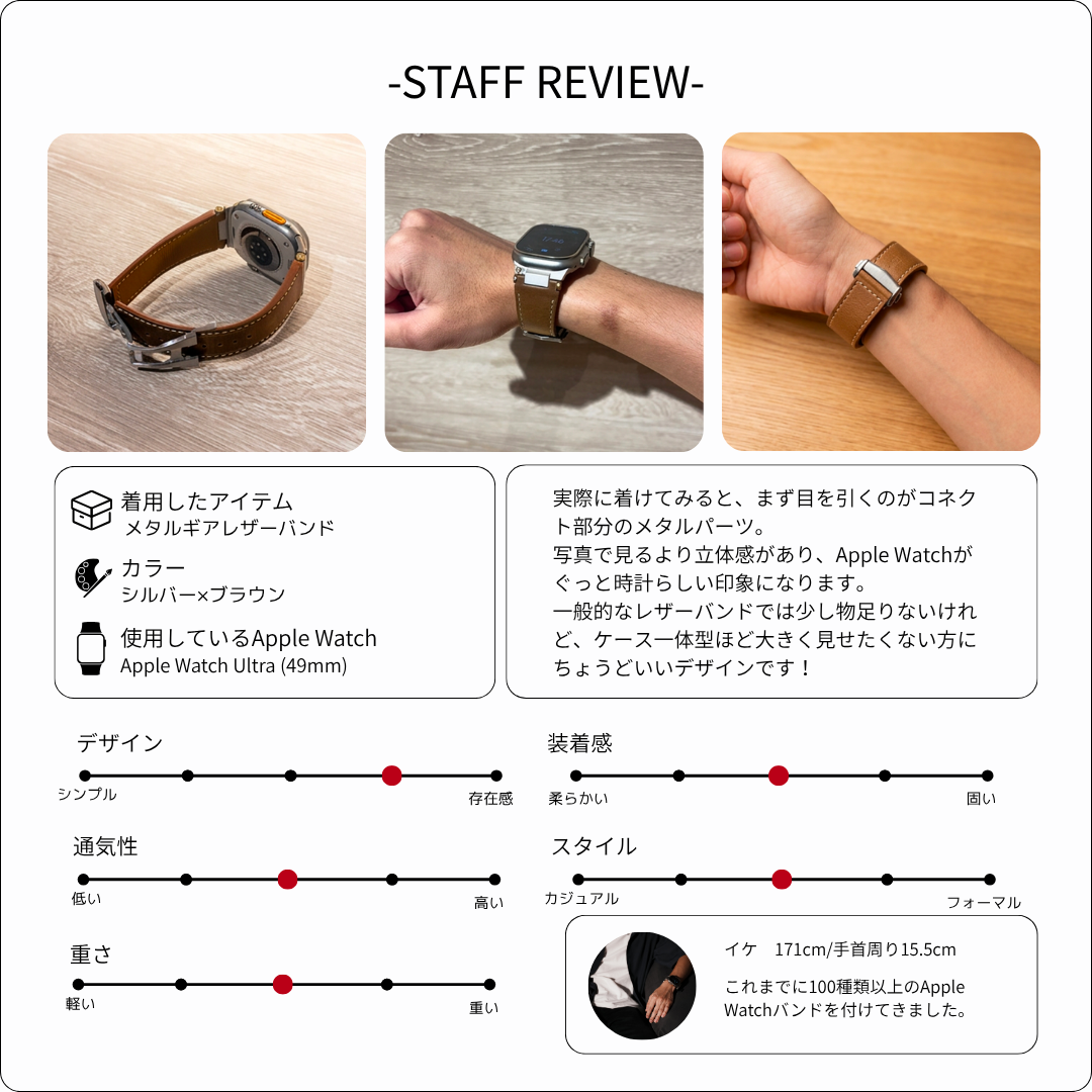 【イチオシ厳選】メタルギアレザーバンド【アップルウォッチ】