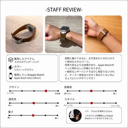 【イチオシ厳選】メタルギアレザーバンド【アップルウォッチ】