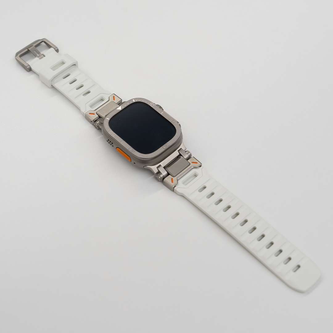 ホワイトFKM☆アップルウォッチステンレスベルト Apple Watchバンド ホワイトFKM☆アップルウォッチステンレスベルト Apple Watchバンド