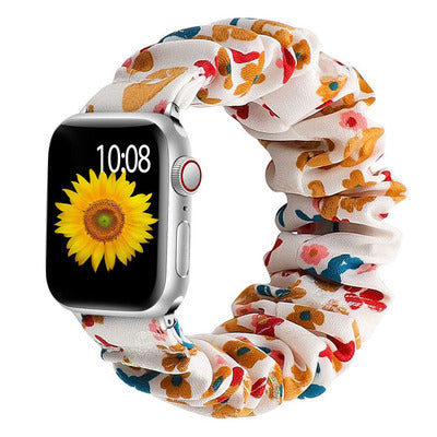 [19 colors available] Feminine scrunchie band [Apple Watch] 