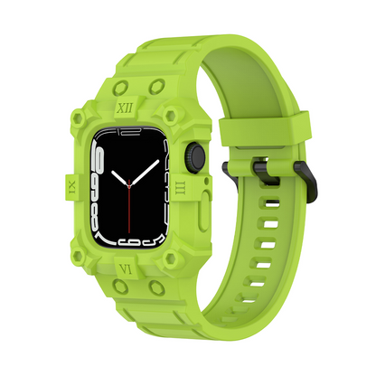 [10 colors available] Explorer silicone case integrated band [Apple Watch]