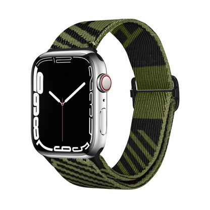 [10 colors available] Striped braided nylon band [Apple Watch]