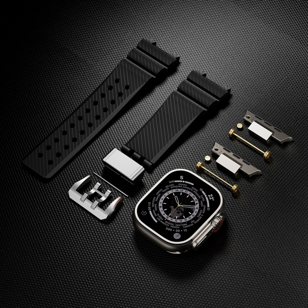 [Latest Model] Metal Gear Silicone Band [Apple Watch]