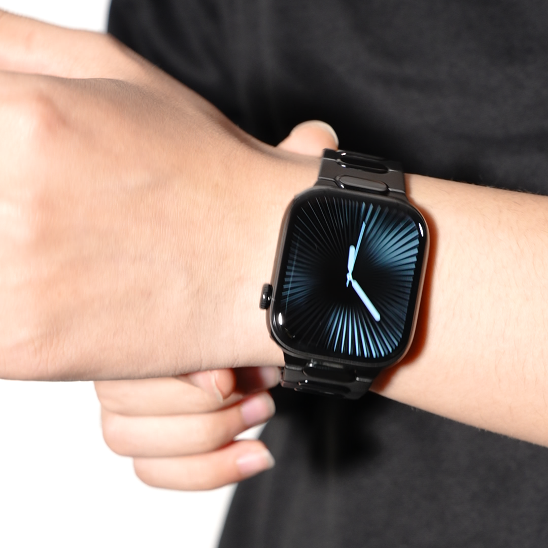 [Black Shine] Black Link Titanium Band [Apple Watch]